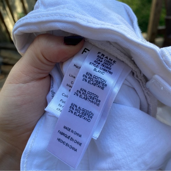 Frame Le High Skinny Jean Blanc Size 24 White High Rise - Picture 8 of 8